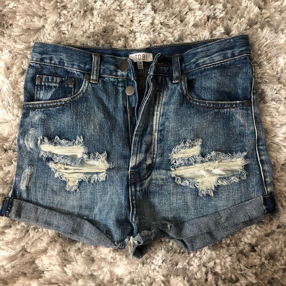 denim shorts